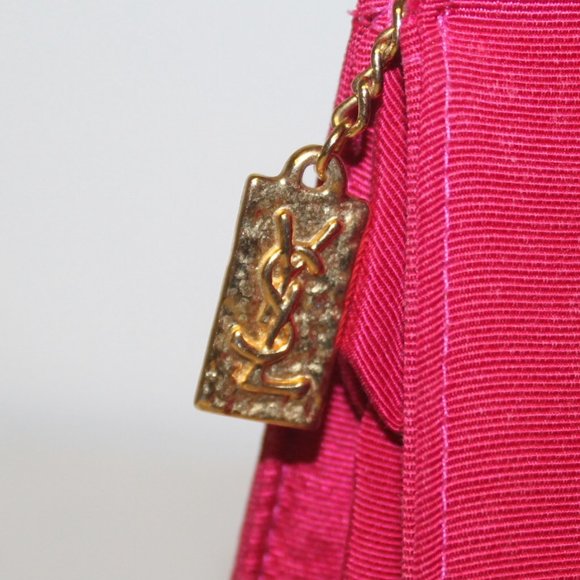 Authentic YSL Yves Saint Laurent Clutch Handbag Bag Purse w Logo Zip Ch… - Picture 2 of 7